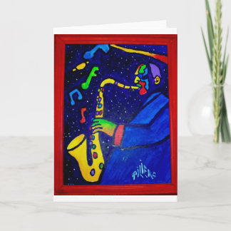 Tarjeta Como hombre del jazz por Piliero