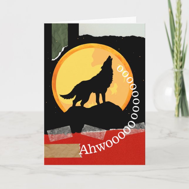 Tarjeta Cómo interpolar Halloween con Howling Wolf (Anverso)