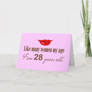 Tarjeta Como la mayoría de las mujeres de mi edad - tengo