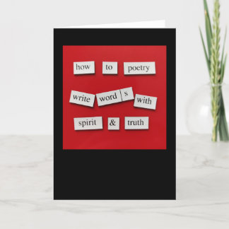 Tarjeta Cómo la poesía