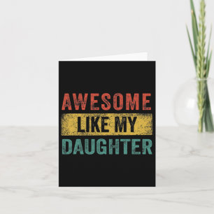 Tarjeta Como mi hija retro hombres papá padres graciosos