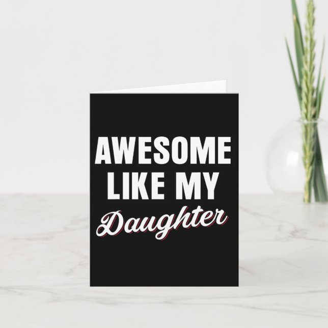 Tarjeta Como Mis Hijas, Padre Día (Anverso)