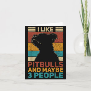 Tarjeta Como Pitbulls Y Quizás 3 Personas Amante De Los Pe