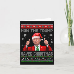 Tarjeta Cómo salvó a los Navidades Trump es gracioso