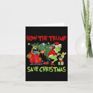 Tarjeta Cómo salvó Trump a los Navidades Divertidos Trump