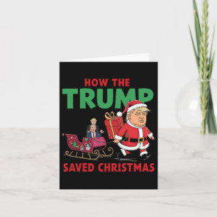 Tarjeta Cómo salvó Trump a los Navidades Divertidos Trump