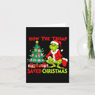 Tarjeta Cómo salvó Trump a los Navidades Divertidos Trump