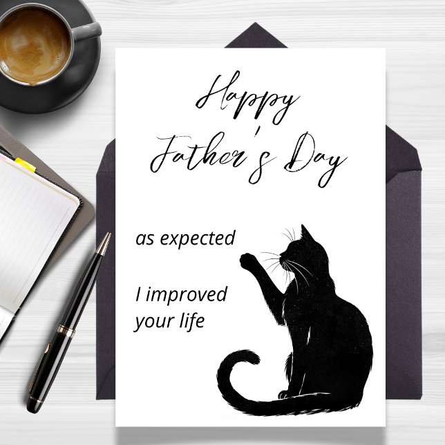 Tarjeta Como se Esperaba Mejoré Tu Vida Día del Padre (As Expected I Improved Your Life Father's Day Card)