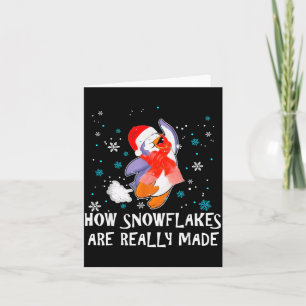 Tarjeta Cómo se hacen realmente los copos de nieve Muñeco 