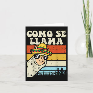 Tarjeta Como Se Llama Funny Cinco De Mayo Alpaca Mexicana 