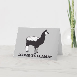 Tarjeta Como te llamas