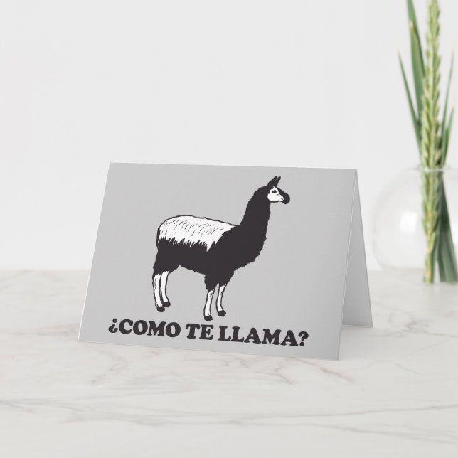 Tarjeta Como te llamas (Anverso)