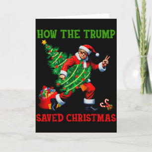 Tarjeta Cómo Trump Salvó La Navidad Divertida Navidad De T