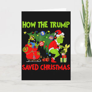 Tarjeta Cómo Trump Salvó La Navidad Divertido Trump Navida