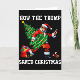Tarjeta Cómo Trump Salvó La Navidad Divertido Trump Navida