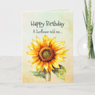 Tarjeta Como un girasol tus personalidades de cumpleaños