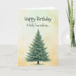 Tarjeta Como un Holly Tree Spirit Birthday Personalidades