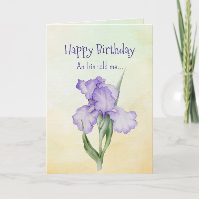 Tarjeta Como un iris tus personalidades de cumpleaños (Anverso)