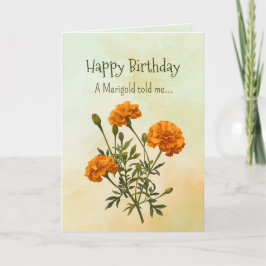 Tarjeta Como un Marigold Tus Personalidades de Cumpleaños