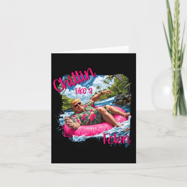 Tarjeta Como un verano de Trump con sus camisas divertidas (Anverso)