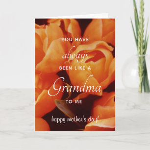Tarjeta Como una abuela para mí Tulips Día de la Madre
