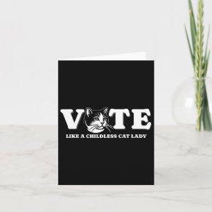 Tarjeta Como una dama de gato sin hijos, divertida votació