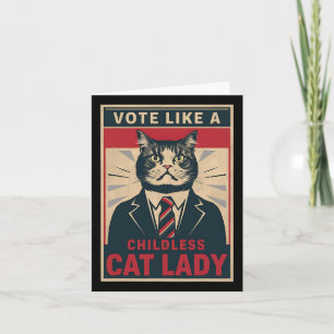 Tarjeta Como una gata sin hijos Dama Graciosa Votando Kama