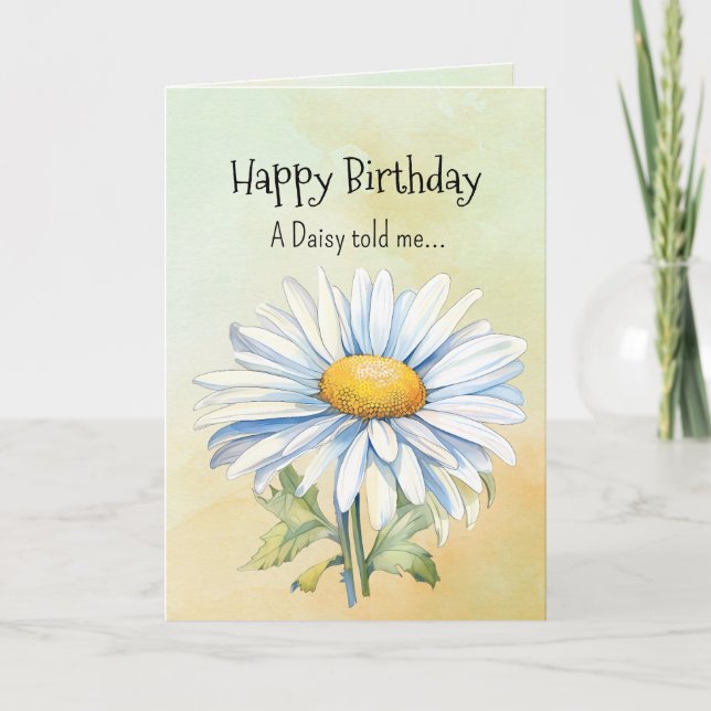 Tarjeta Como una margarita, tus personalidades de cumpleañ (Anverso)