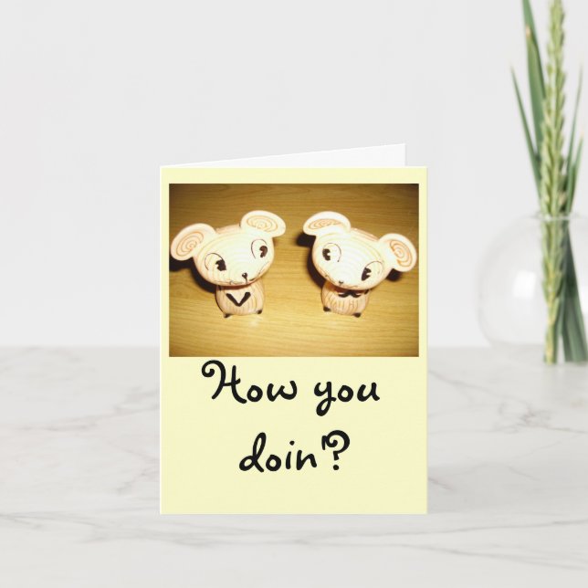 Tarjeta Cómo usted Doin'? Notecard (Anverso)