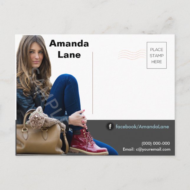 Tarjeta Comp Card Mailer Tarjeta Zed de captura de (Anverso)