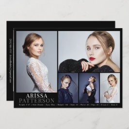 Tarjeta Comp de Actor Modelo 6 Foto 5.5x7.5