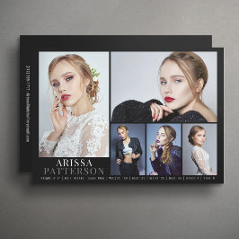 Tarjeta Comp de Actor Modelo 6 Foto 5x7