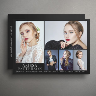 Tarjeta Comp de Actor Modelo 6 Foto 5x7