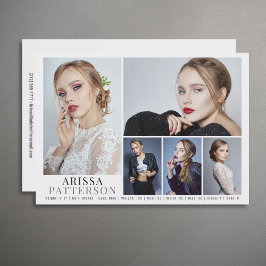 Tarjeta Comp de Actor Modelo 6 Foto 5x7