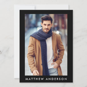 Tarjeta Comp de Actor Modelo - Negro - 4 Foto Atrá