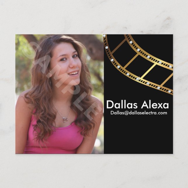 Tarjeta Comp de disparo de cabeza de actor de 2 ca (Anverso)