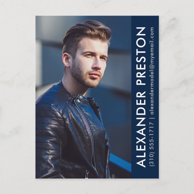 Tarjeta Comp De Foto De Actor Modelo Dk Blue AP Po (Anverso)