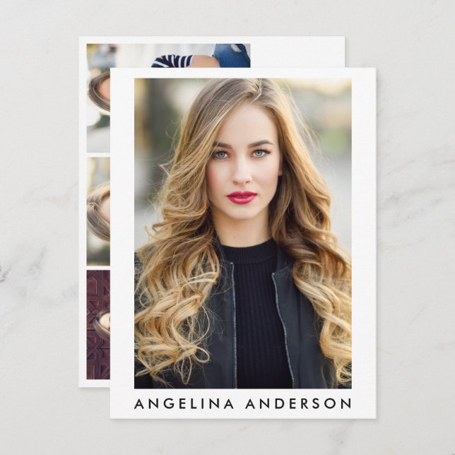 Tarjeta Comp de fotografía Actor Modelo 4 - Tamaño (Anverso / Reverso)