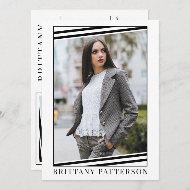 Tarjeta Comp de modelación | 2 Foto 2 cara 5.5x7.5 (Anverso / Reverso)