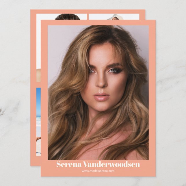 Tarjeta Comp de modelación Malibu 5 | ambas caras (Anverso / Reverso)