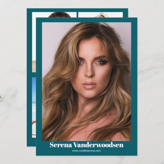 Tarjeta Comp de modelación Malibu 5 | ambas caras (Anverso / Reverso)