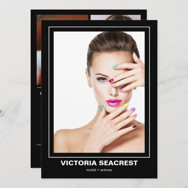 Tarjeta Comp de Modelo Doble-Lado Borderline 4 (Anverso / Reverso)