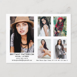 Tarjeta Comp Fotográfica de Modelo Actor 5 Postal