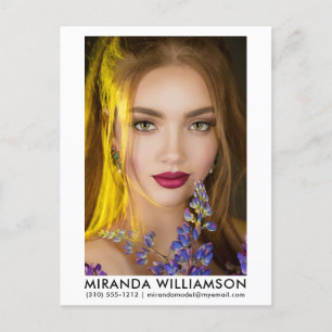 Tarjeta Comp Fotográfica Modelo Actor 1 Postal Bla