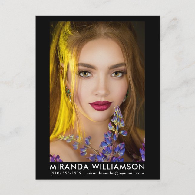 Tarjeta Comp Fotográfica Modelo Actor 1 Postal Neg (Anverso)