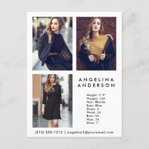 Tarjeta Comp Fotográfica Modelo Actor 3 Whats - Po