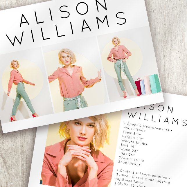 Tarjeta Comp Modelo de 3 actor fotográfico moderno (Subido por el creador)