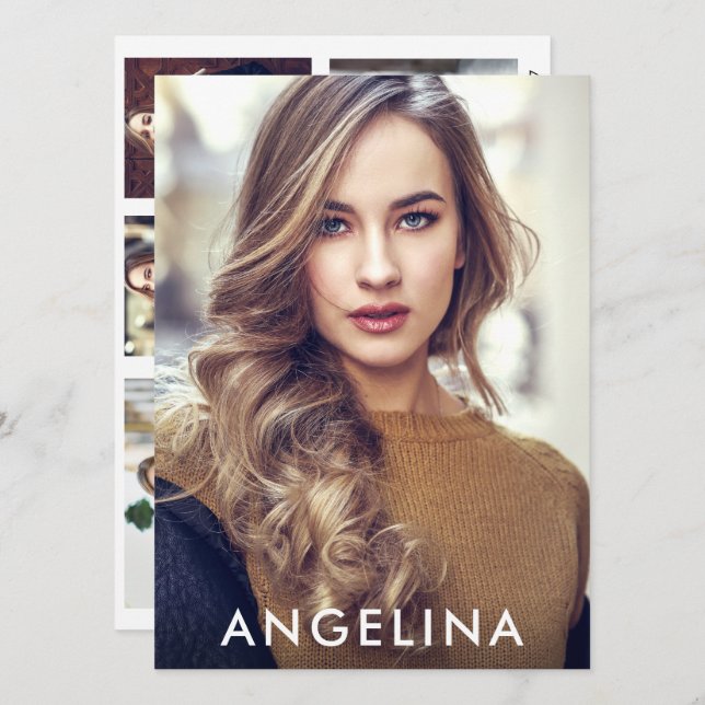 Tarjeta Comp Photo Pro de Actor Modelo - 5 Photo B (Anverso / Reverso)