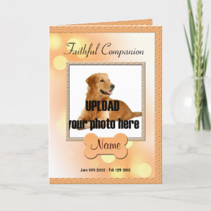 Tarjeta Compañero Fiel - Memorial de Pérdida de Perro