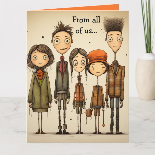 Tarjeta Compañeros de trabajo editables Adiós y buena suer (Anverso)